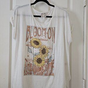 Sunflower T-shirt Shirt Top Size 1X